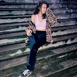 faux fur cheetah print jacket